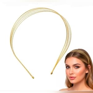 Multi Layer Double Layer Gold Hairband BNIB